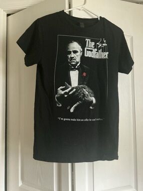 Screen Stars The Godfather Graphic Tee - Black with Red Accent